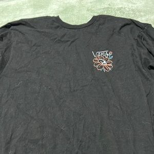 Black vans flower shirt